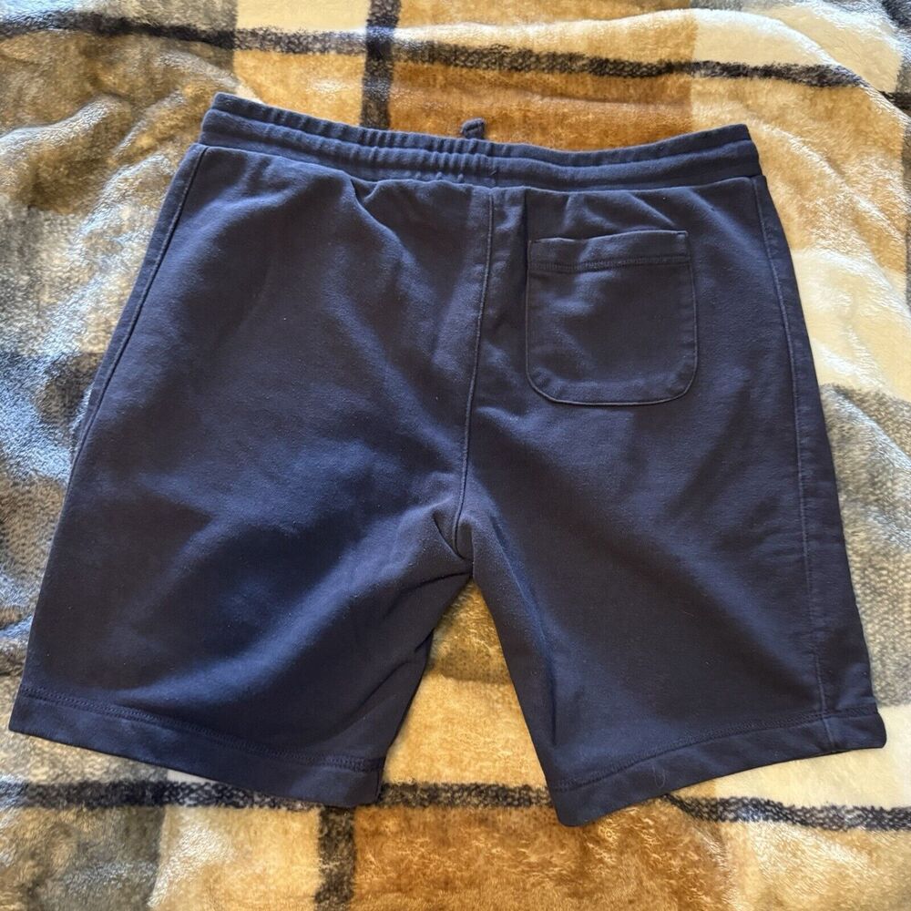 Men's Members Mark Soft Fleece Sweat Shorts Dark Blue Size Medium.